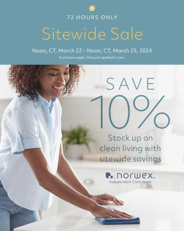 Norwex Sitewide 72 Hour Sale | March 22-25, 2024