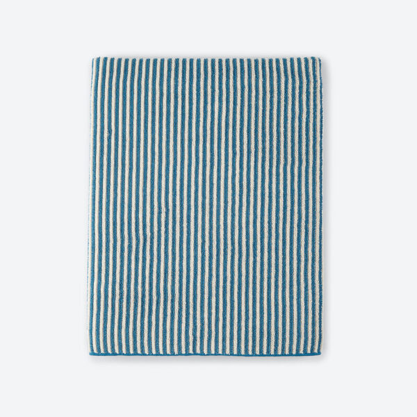 Norwex Bath Towel Graphite Teal/Vanilla Stripes