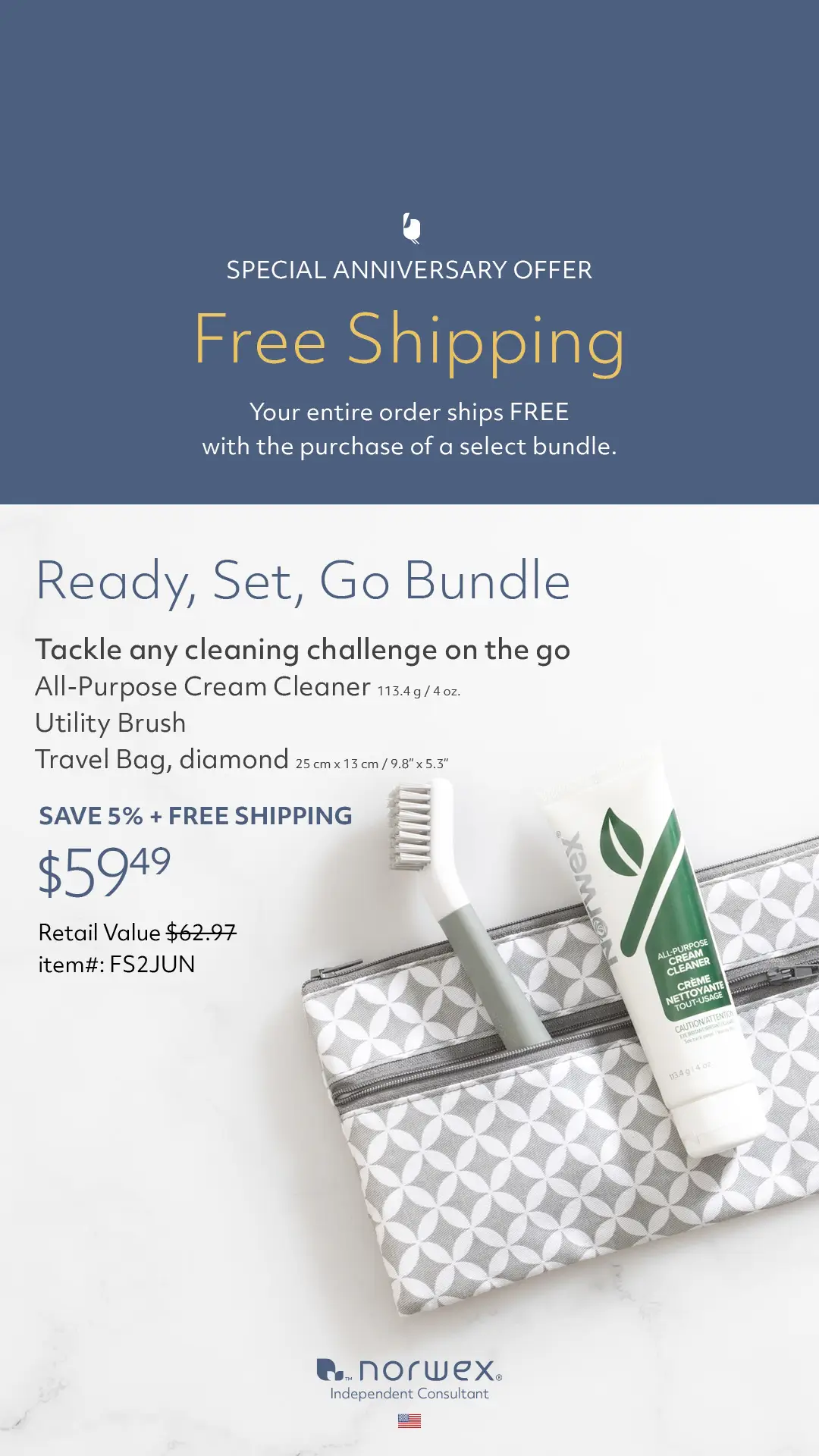 Norwex Free Shipping Offer with purchase | June 20-27, 2024