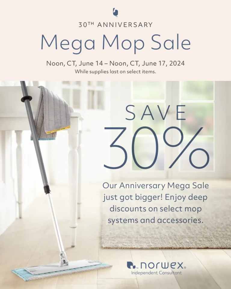 Norwex Mega Mop Sale | Save 30% through June 17th
