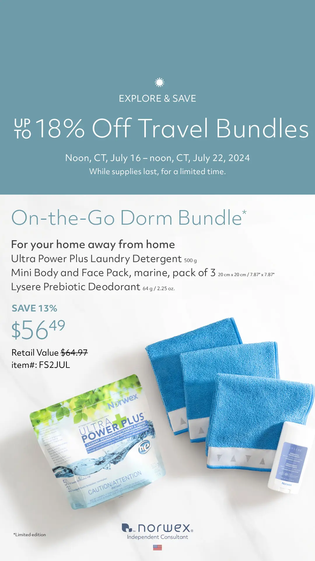 Norwex On the Go Flash Sale | Shop Now through July 22, 2024