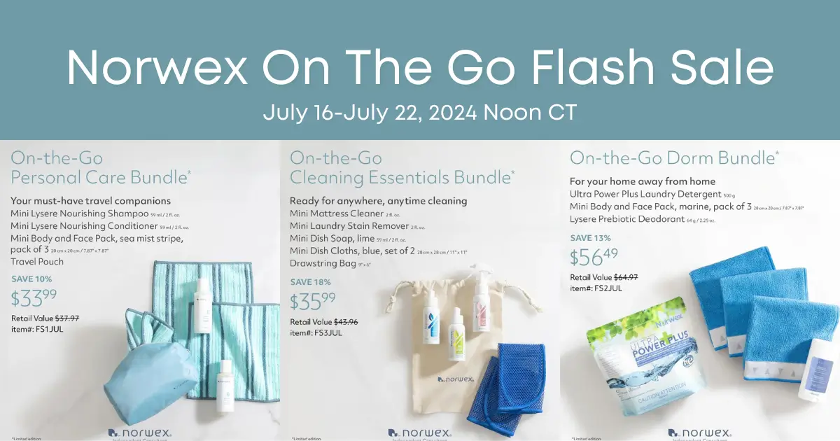 Norwex On the Go Flash Sale | Shop Now through July 22, 2024