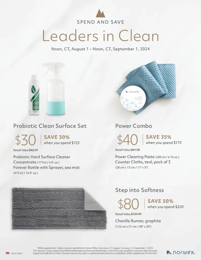 Norwex Spend & Save Specials August 2024