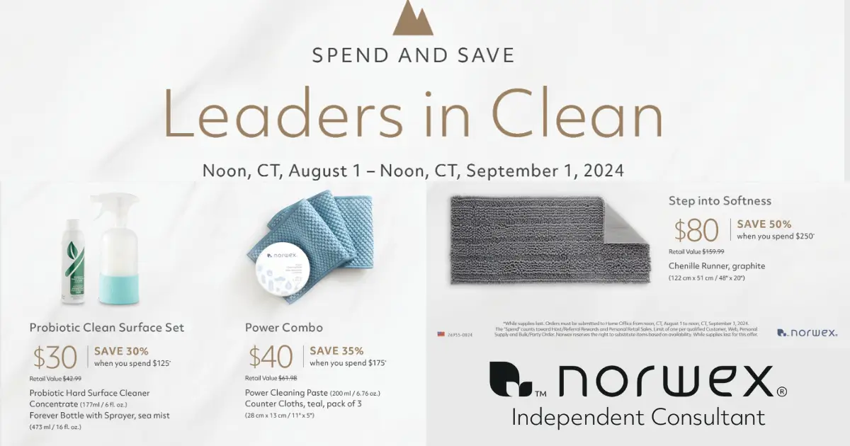 Norwex Spend & Save Specials August 2024