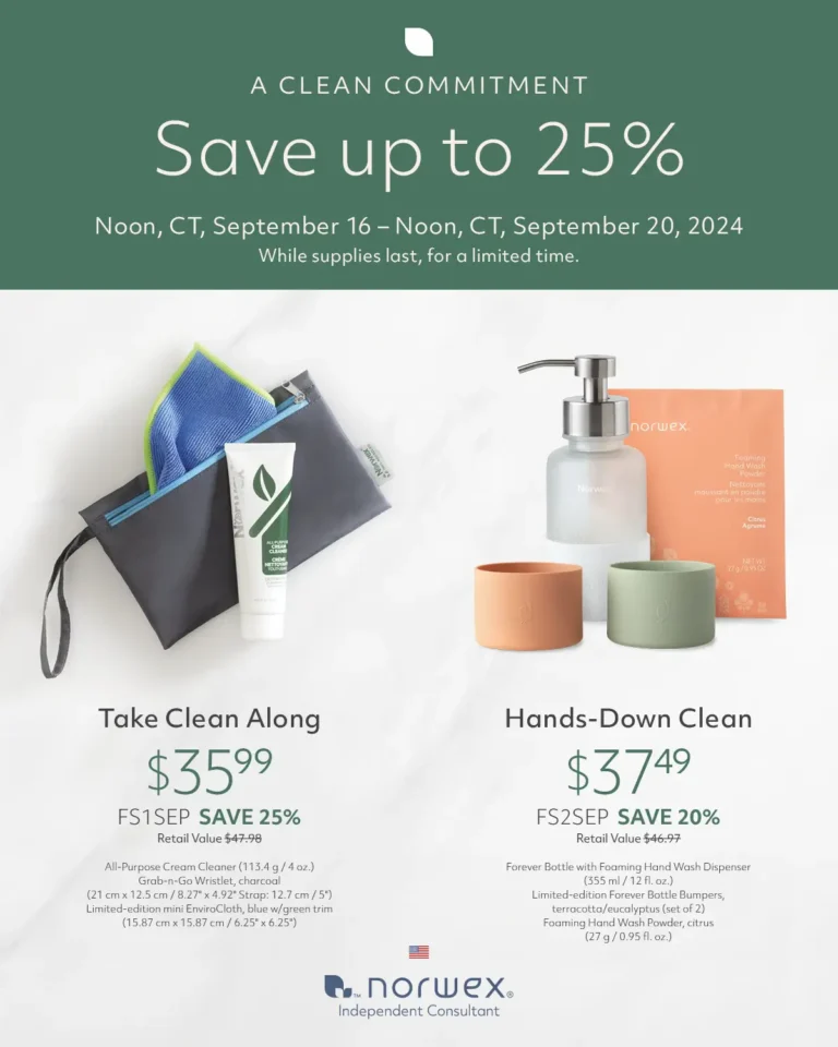 Norwex Flash Sale | Save up to 25% off from 9/16 - 9/20 on select bundles