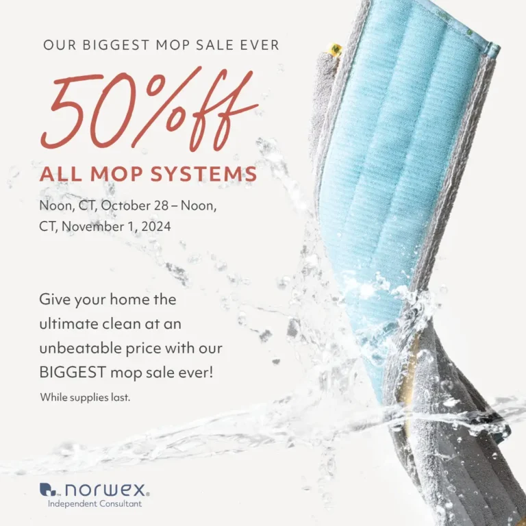 Norwex Mop System Sale - 50% off from October 28 - November 1, 2024