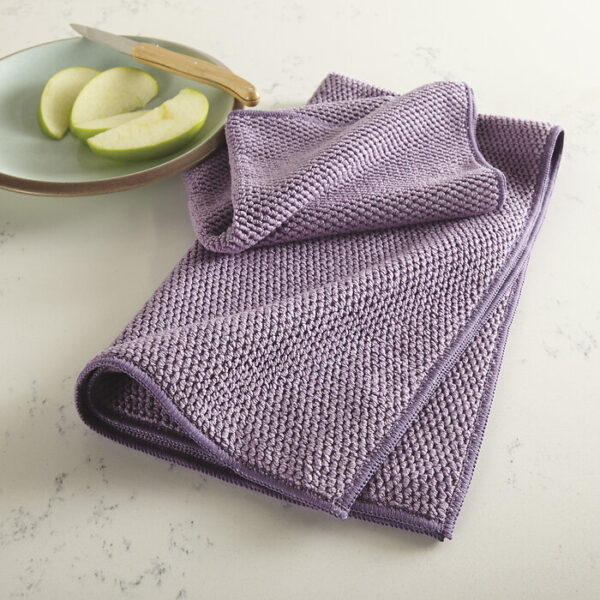 Norwex2 (50) Norwex Diamond Textured Kitchen Towel & Cloth Set - Amethyst